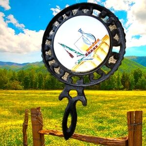 Vintage Cast Iron Framed Tile Trivet